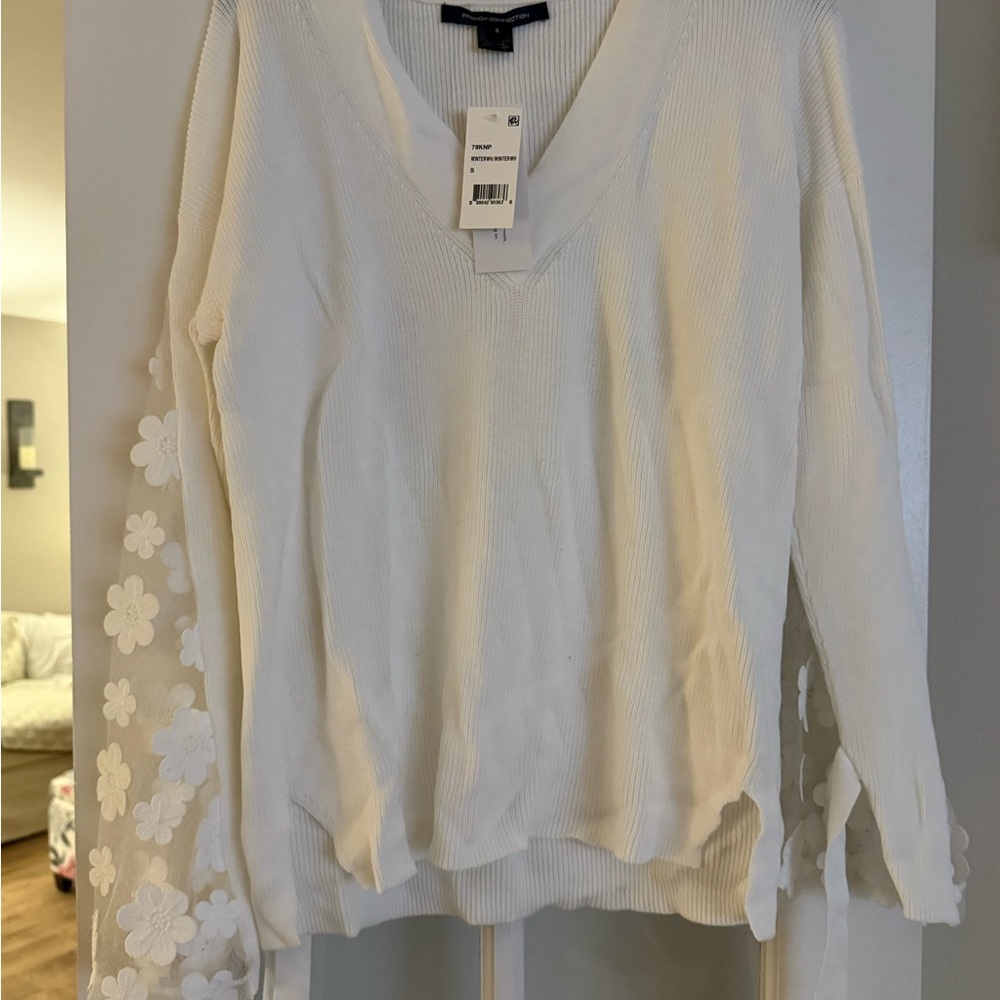 French Connection White Sweater